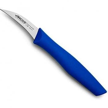 Arcos Serie Nova, Cuchillo Mondador, Hoja de Acero Inoxidable de 60 mm, Mango de Polipropileno Color Azul