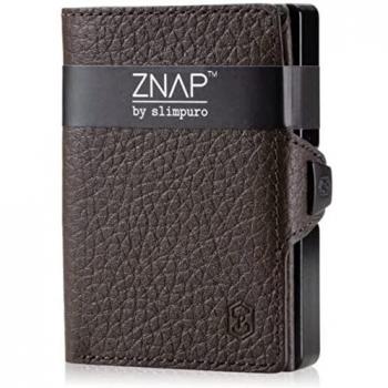 ZNAP Carteras para Hombre RFID Metálico con Compartimento para Monedas – Tarjetero Hombre de Aluminio – Cartera Hombre pequeña para 8 Tarjetas – Monedero Hombre Minimalista - Billeteras para Hombre
