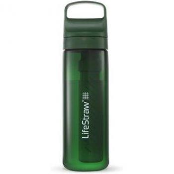LifeStraw Go Terrace Green Water Bottle with 2-Stage Filter, 650 ml, BPA-Free Plastic