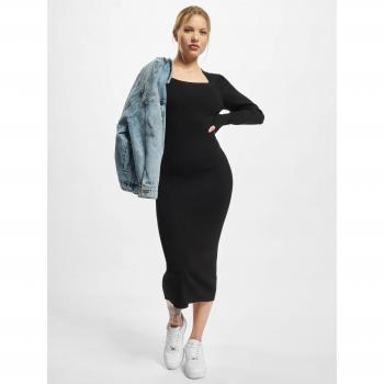 Urban Classics Plus Size Women's Long Knit Dress in Black