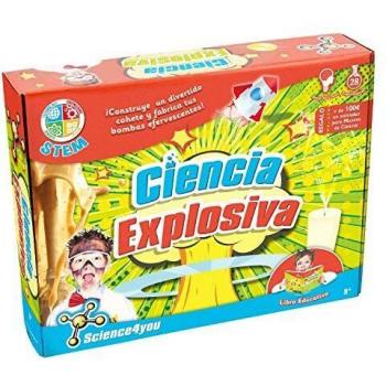 Science4you-481517 Ciencia Explosiva, Juego Educativo y cientifico-28 Experimentos y Libro para Niños 8 Años