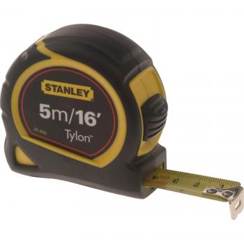 Stanley 0-30-696 Tylon Tape Measure 5m/16ft with Belt Clip, Bi-Material Case, Metric/Imperial Measurements, and 19mm Width
