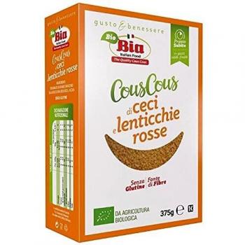 Bia Cous Cous de Lenteja Roja y Garbanzo, 375g