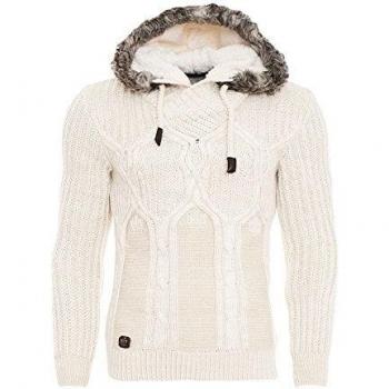 REDBRIDGE by Cipo & Baxx Natur-Fell-Shop punto para hombre Sudadera Men 's r de 41502 beige S