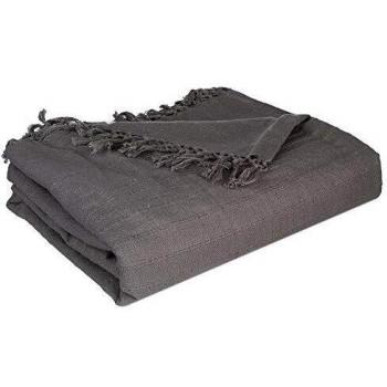 Atmosphera 68013 Manta para Cama, Gris, 230x250 cm, 4