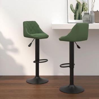 Taburetes de cocina 2 unidades terciopelo verde oscuro Vidaxl