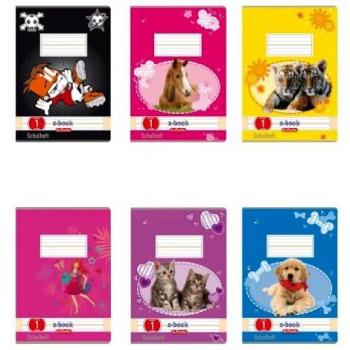 Cuaderno Herlitz A4, 16 hojas, 80g, rayado sin márgenes, FSC Mix, diseño de perro