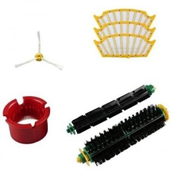 Lacaca accesorio para iRobot Roomba 500 500 564 52708 56708 Series Repuesto de Aspiradora kits-includes 1 Pack Cepillos laterales, rodillo de clip, 1 par, 3 Pack filtro, 1pack Herramienta de limpieza