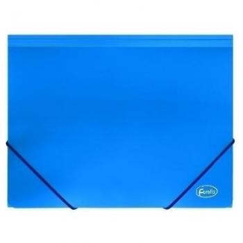 CARPETA DE PLÁSTICO CON SOLAPA TAMAÑO A4 COLOR AZUL