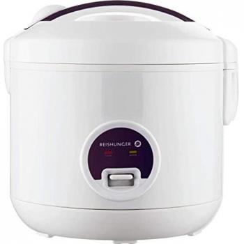 Reishunger Olla Arrocera Electrica y Vaporera con Función de Mantenimiento del Calor - Para 1-6 Personas - Preparación rápida sin quemarse - Revestimiento Antiadherente