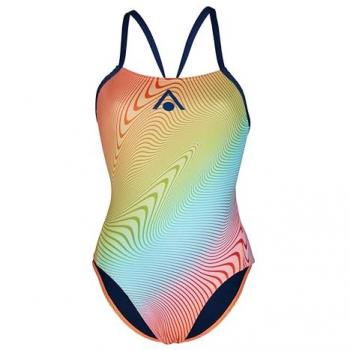 Bañador Aqua Sphere Essential Tie Back mujer amarillo naranja azul 42
