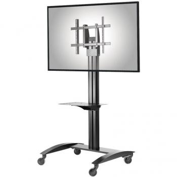 Carro Soporte Universal para Televisores Planos Peerless SR560G - Acero Frío, Vidrio Tinteado, Ruedas - Compatible con Pantallas de 32 a 75 (81.3-152