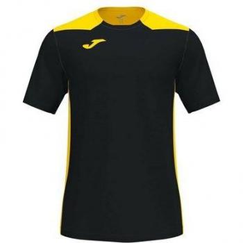 Joma Championship VI Men's Short Sleeve T-Shirt Black Yellow