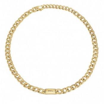 Collar de Hombre Breil Logomania Acero Color Plata Talla 52 Sin Piedras - TJ3070