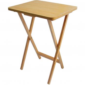 Premier Housewares - Mesa Auxiliar Plegable de Madera, 49 x 39 x 65 cm, Color marrón Claro
