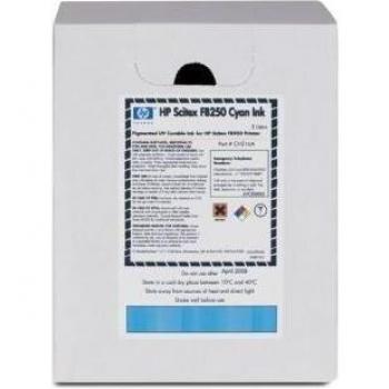 Tinta Cian Original HP Scitex FB250 - 3 Litros, Temperatura de 20 a 30 °C