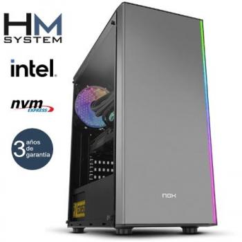 HM System Intel Omega C2 Gaming con Procesador Intel Core i5-10400F, Memoria RAM de 16GB, Disco SSD de 500GB y Tarjeta Gráfica GTX 1650