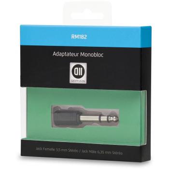 Adaptador de audio Jack 3.5mm hembra a Jack 6.35mm macho estéreo - D2 Diffusion
