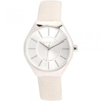 Esprit Women's Watch ES1L004L0015 - Classic Silver Analog Watch with Leather Strap, Beige, Size: ONE SIZE