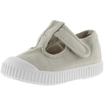 Sandalias de lona DREC Victoria 1915 con tira adherente y refuerzo en la puntera, unisex, color hielo, talla 28