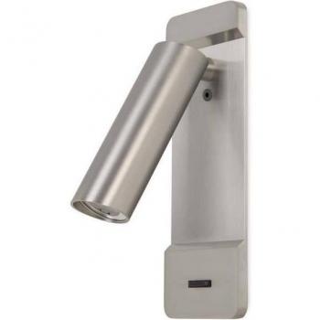 Aplique de lectura LED con luz LED blanco cálido 2700K en color níquel satinado