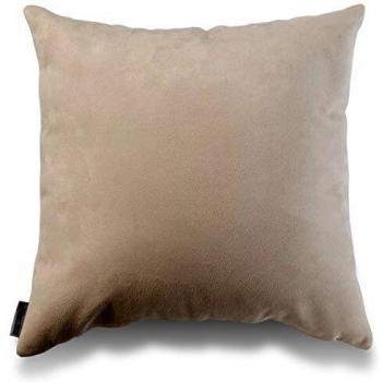 Belssia Beauty Natural Cojín, Algodón y Lana, Marrón, 45x10x45 cm