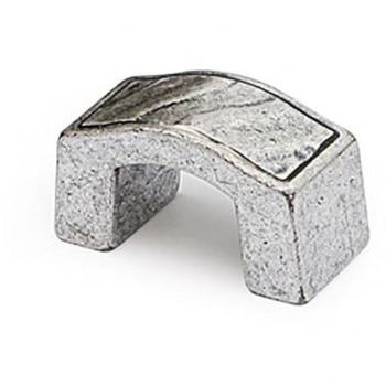 Tirador de Zamak Tiara Rústico 32mm en Plata