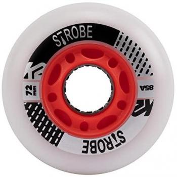 Ruedas recambio K2 Skates Strobe 72 mm blancas para patinaje en línea (paquete de 2 unidades)