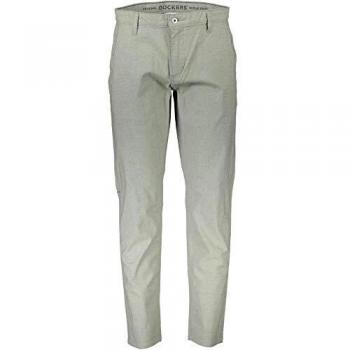 Dockers Slim-Fit Men's Green Trousers with 5 Pockets, Button and Zip Closure