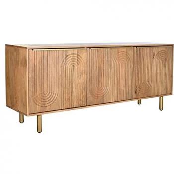 Aparador DKD Home Decor Dorado Natural Madera de Mango 170 x 40 x 70 cm, Estándar, 3 Puertas