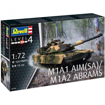 Maqueta de tanque Revell M1A2 Abrams 1:72 con 126 piezas para adultos y niños a partir de 12 años