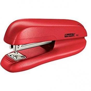 Engrapadora Rapid F6 Roja, capacidad para 20 hojas, compatible con grapas 24/6 y 26/6