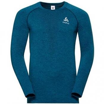 Odlo Midlayer irbis cálido Jersey, Hombre, 312522, Poseidon/Blue Jewel, Medium