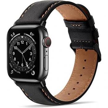 Tasikar Correas para Correa Apple Watch 38mm 40mm Diseño de Cuero Genuino Correa de Repuesto Compatible con Apple Watch SE Series 6 Series 5 Series 4