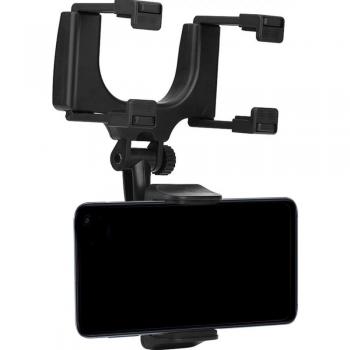 Soporte Universal para Teléfono en Espejo Retrovisor de Coche - Porta Celular Ajustable y Compatible con Todos los Modelos