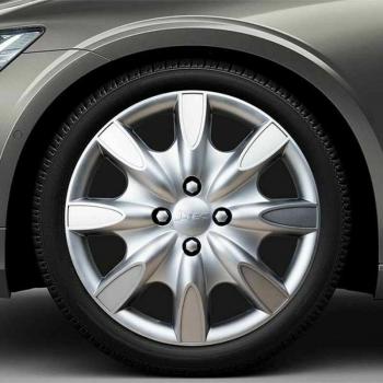 Tapacubos Valencia Gris 14 - Set de 4 Piezas, Diseño Moderno, Material Resistente, Fácil Instalación, Compatibles con Ruedas de 14 Pulgadas