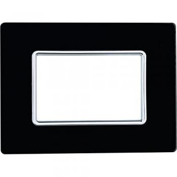 Placa de vidrio negro compatible Bticino Matix 3 módulos
