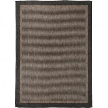Alfombra de exterior de tejido plano 200x280 cm marrón oscuro