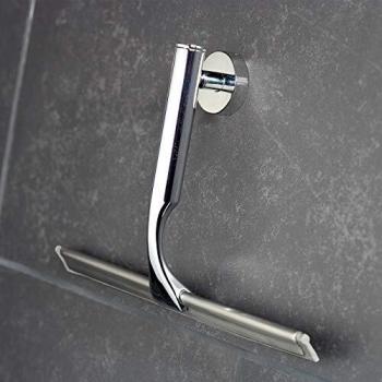 Limpiavidrios de Ducha de Acero Inoxidable 27 cm con Fijación Sin Taladrar