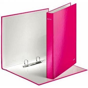 Carpeta de Anillas Leitz WOW A4 2 Anillas 25mm Fucsia (Pack de 10)