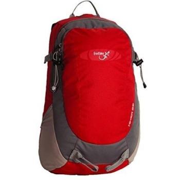 L-HIKER Mochila 25-Mochila para senderismo de la jornada reducida-Mochila marcha rápida. rouge / gris