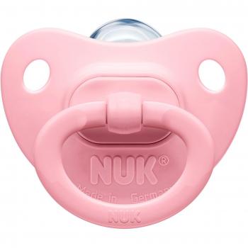 Nuk Classic - Pack de 2 chupetes fisiológicos de silicona T1, color rosa