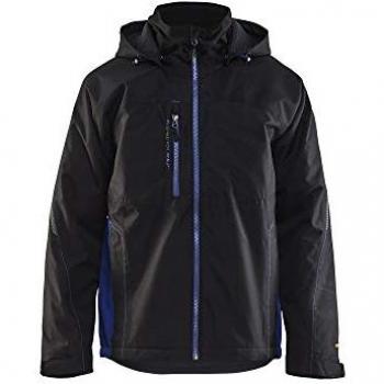 Chaqueta Hardshell Impermeable Blaklader Talla XS - Negro/Azul Rey