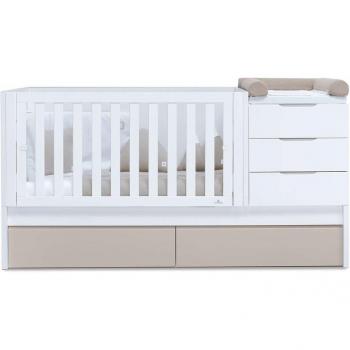 Cuna convertible Alondra Sero More 70x140 cm con cajones inferiores color beige