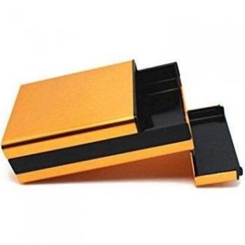 ULTNICE Aluminio plata pitillera caja titular cigarros cubierta protectora oro