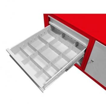 Armario Modular con 4 Bandejas y 3 Cajones, capacidad de carga de 84 kgs, modelo METALWORKS 856001152 CAJÓN 40918 - DEC7838-3