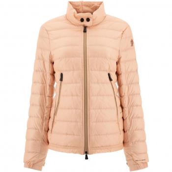 Moncler Grenoble Women's Walibi Down Jacket in Pink | WALIBI1A00021 Color 539YL51K, Size: XS, Padded Beige Jacket with Logo Print