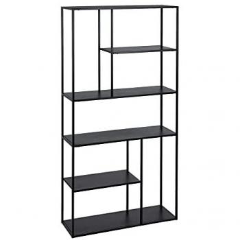 Estantería Librería de Acero Negra 90x30x188 cm
