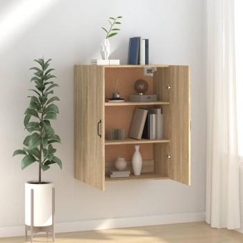 Gabinete colgante de roble Sonoma 69,5x34x90 cm en madera multicapa y contrachapada