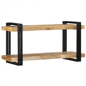 Estante de pared 90x33x45 cm de madera maciza de mango bruto